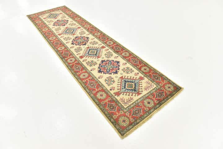 2' 9 x 9' 9 Hand Knotted Kazak Runner Rug