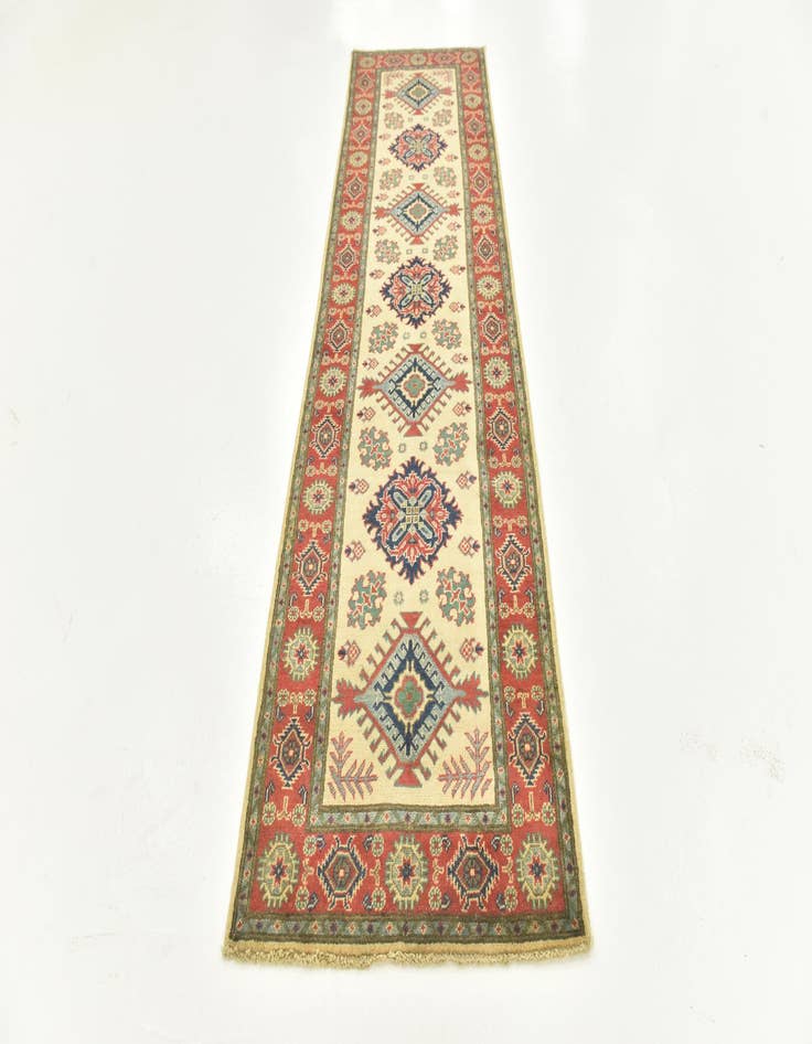 Detail image of 2' 9 x 9' 9 Hand Knotted Kazak Runner Rug
