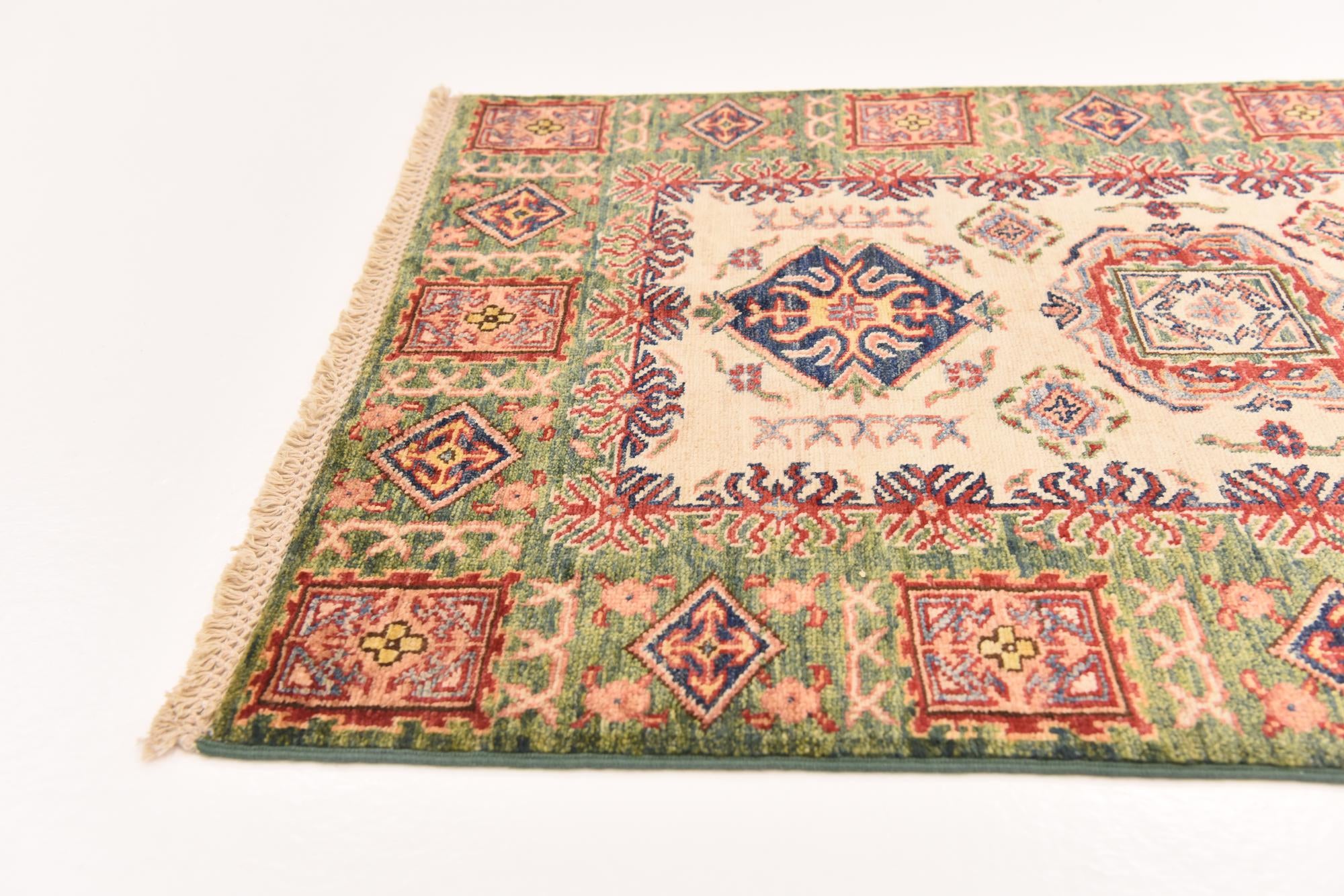 2' 8 x 9' 8 Hand Knotted Kazak Oriental Runner Rug