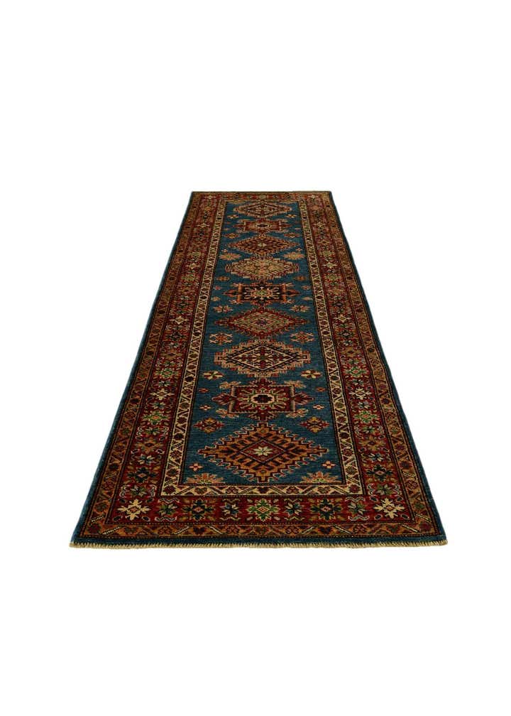 2' 8 x 9' 9 Hand Knotted Kazak Runner Rug