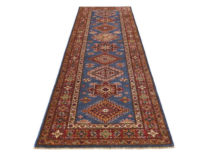 2' 8 x 9' 9 Hand Knotted Kazak Runner Rug
