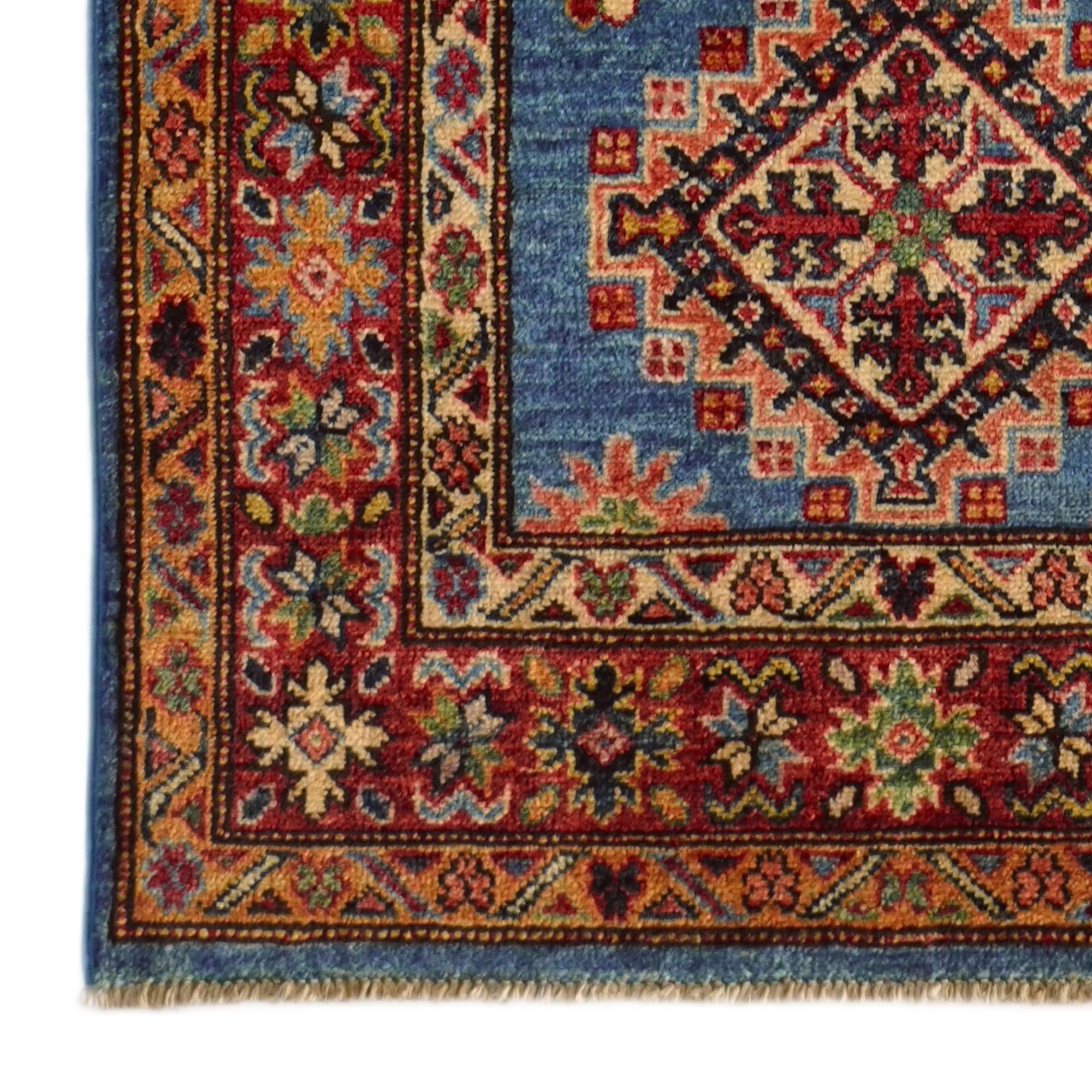 2' 8 x 9' 9 Hand Knotted Kazak Runner Rug
