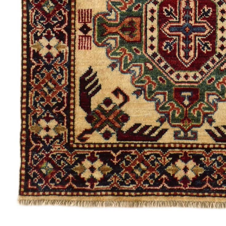 Detail image of 2' 6 x 8' 10 Hand Knotted Kazak Runner Rug
