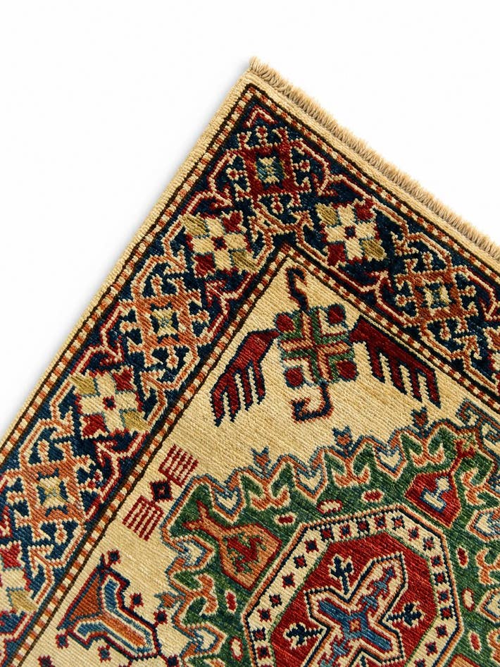 Detail image of 2' 6 x 8' 10 Hand Knotted Kazak Runner Rug