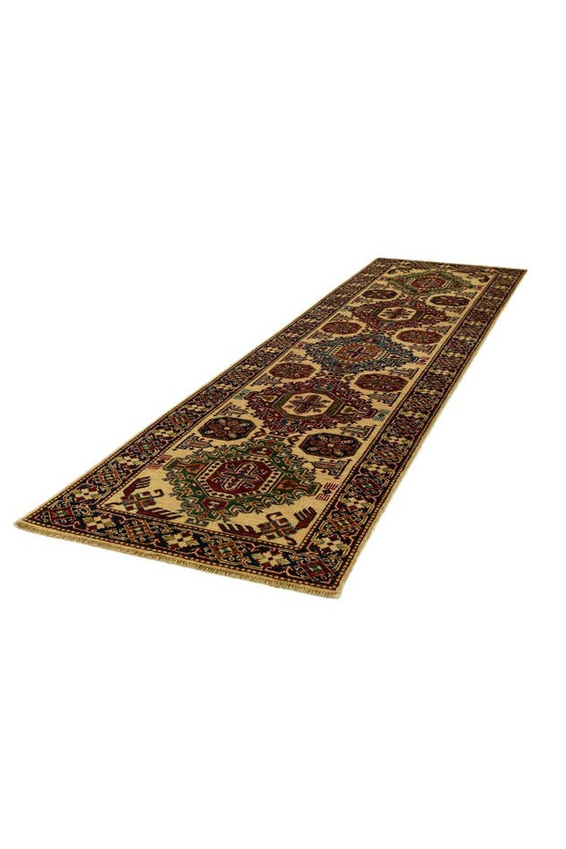 Detail image of 2' 6 x 8' 11 Hand Knotted Kazak Runner Rug