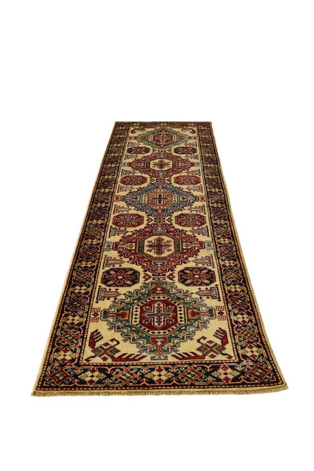 Detail image of 2' 6 x 8' 5 Hand Knotted Kazak Runner Rug