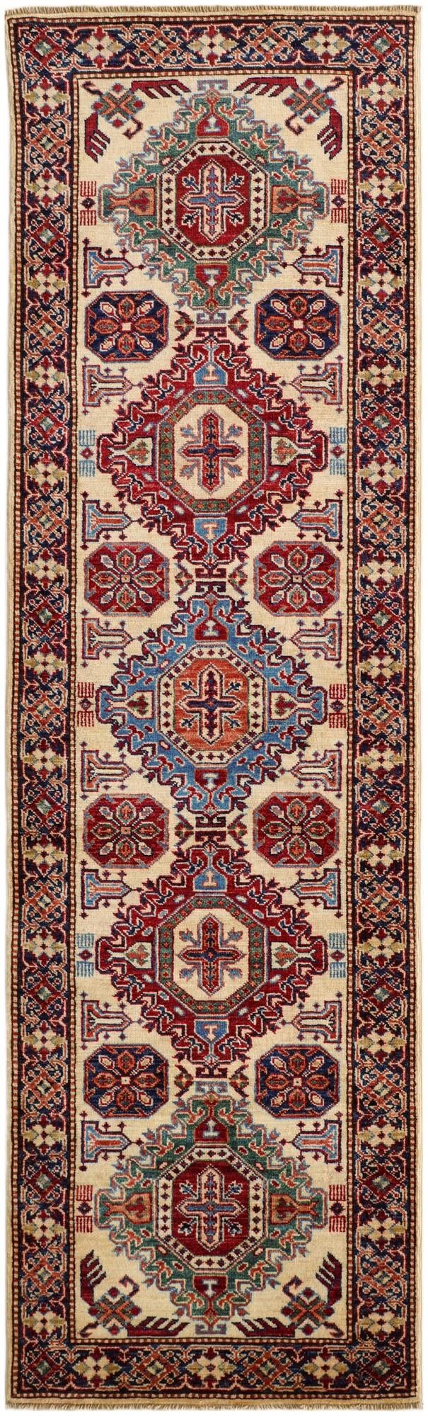 2' 6 x 8' 5 Hand Knotted Kazak Runner Rug