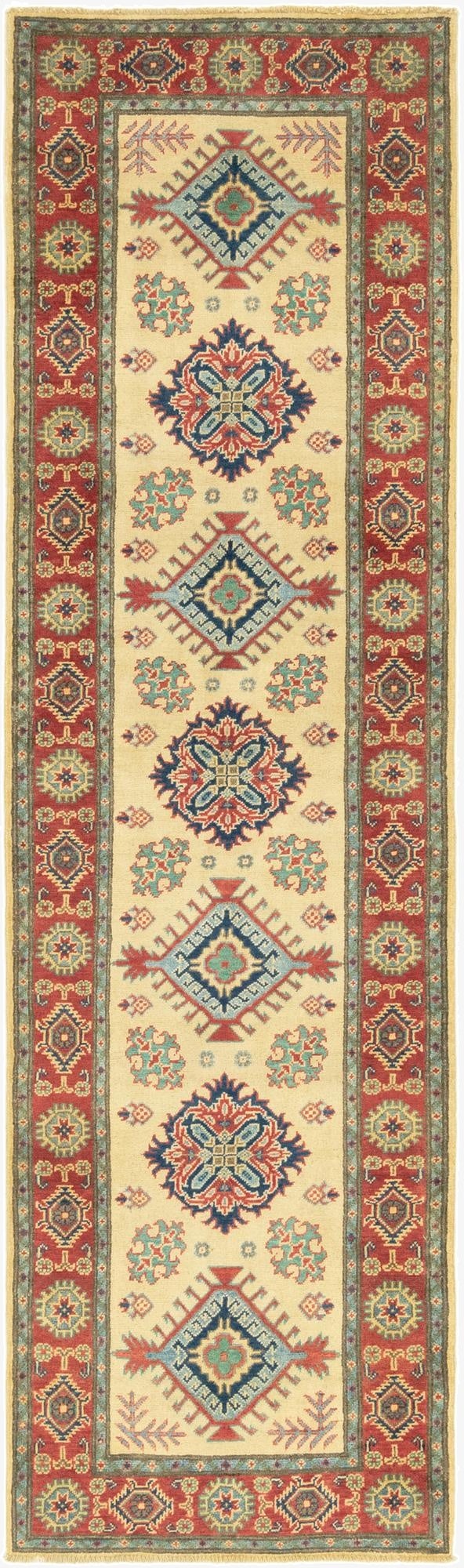 2' 9 x 9' 9  Hand Knotted Kazak Runner Rug