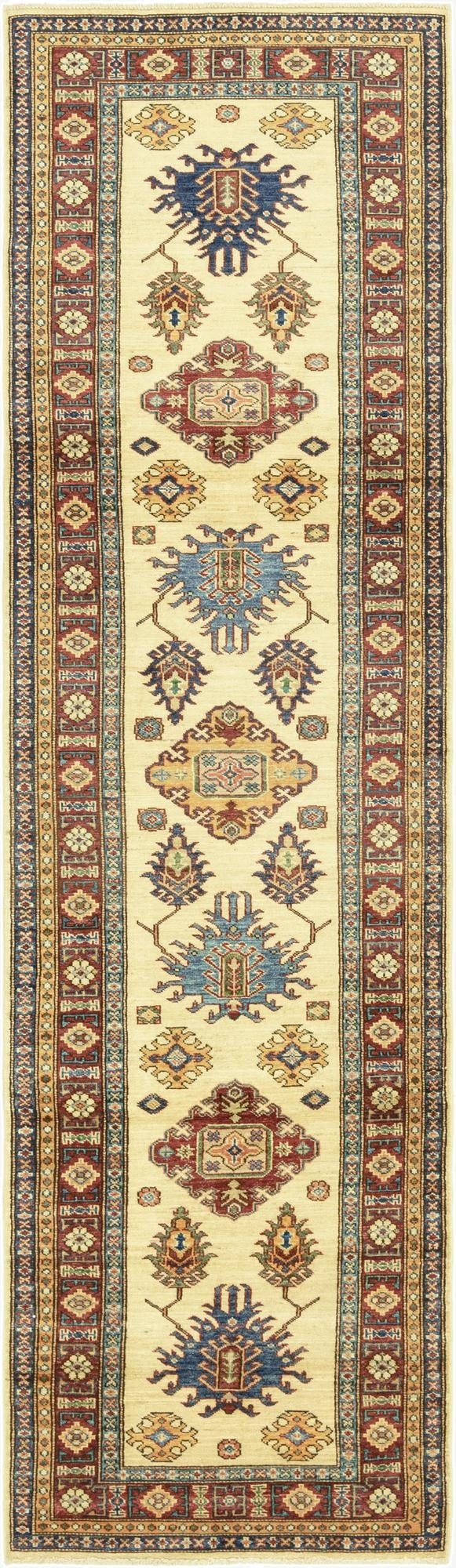 2' 8 x 9' 8  Hand Knotted Kazak Oriental Runner Rug