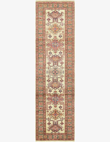 2' 8 x 9' 10 Hand Knotted Kazak Oriental Runner Rug