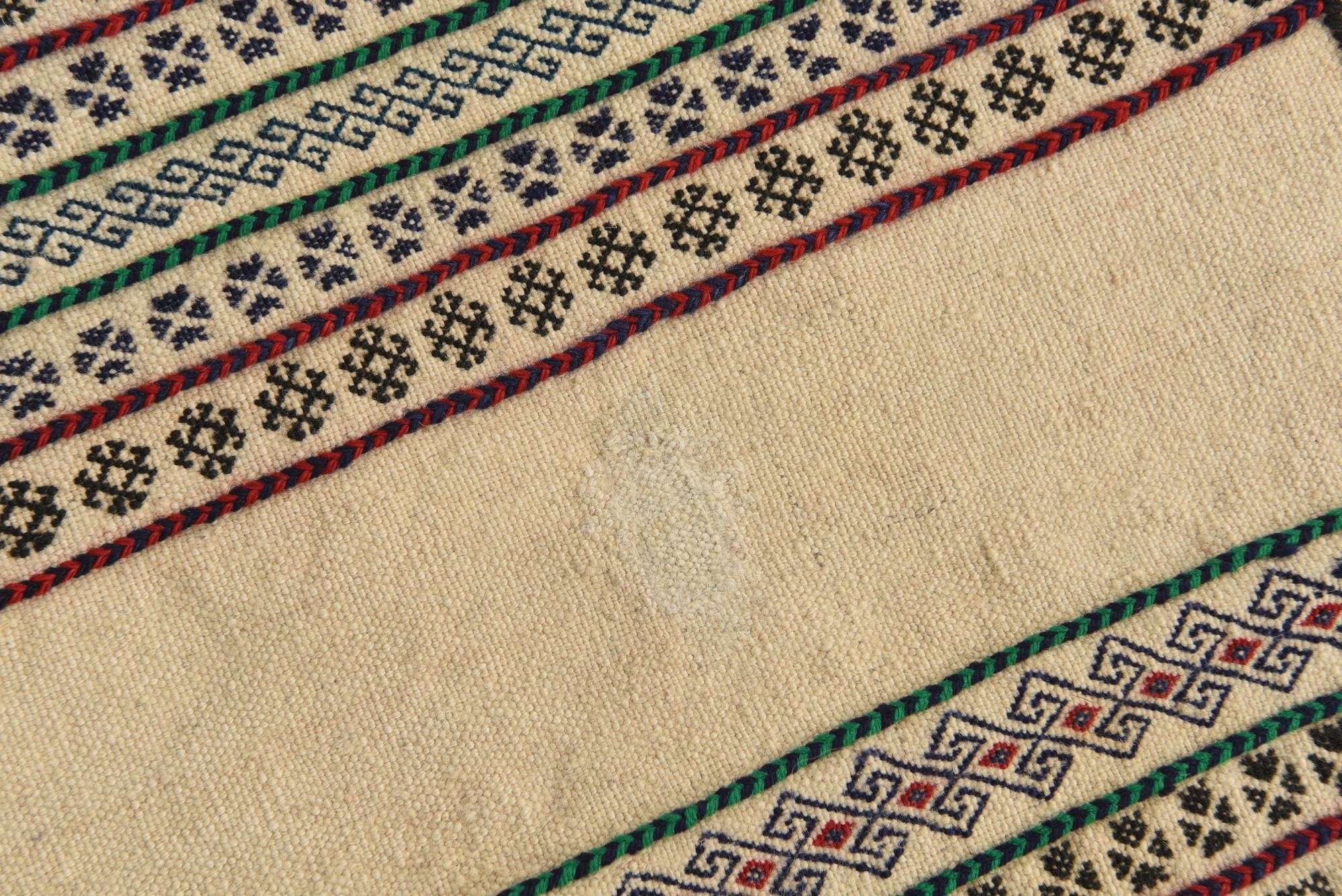 2' 5 x 8' 1 Hand Knotted Kilim Fars Persian Wool Runner Rug