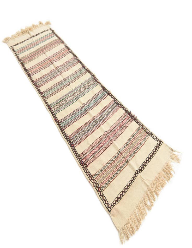 Detail image of 2' 5 x 8' 1  Hand Knotted Kilim Fars Persian Wool Runner Rug