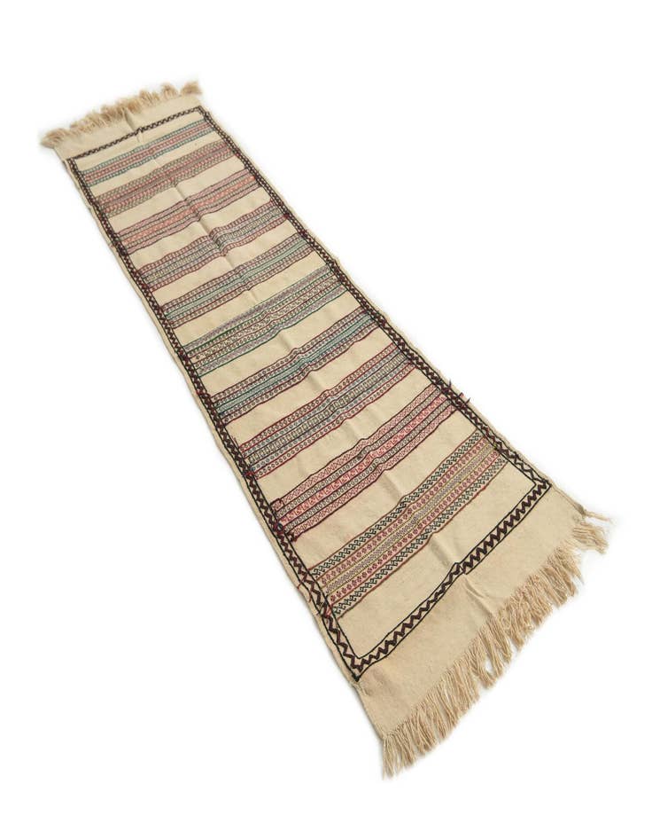 Detail image of 2' 5 x 8' 1  Hand Knotted Kilim Fars Persian Wool Runner Rug