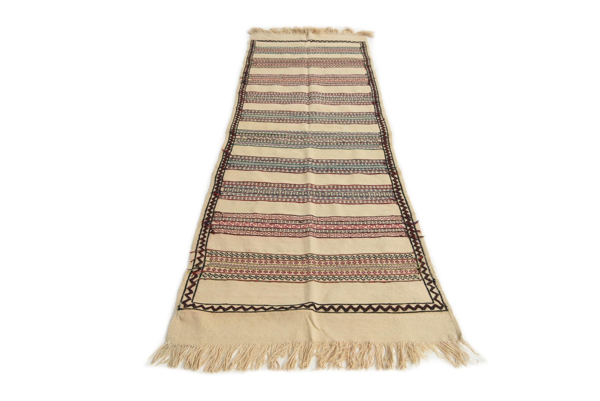 2' 5 x 8' 1 Hand Knotted Kilim Fars Persian Wool Runner Rug