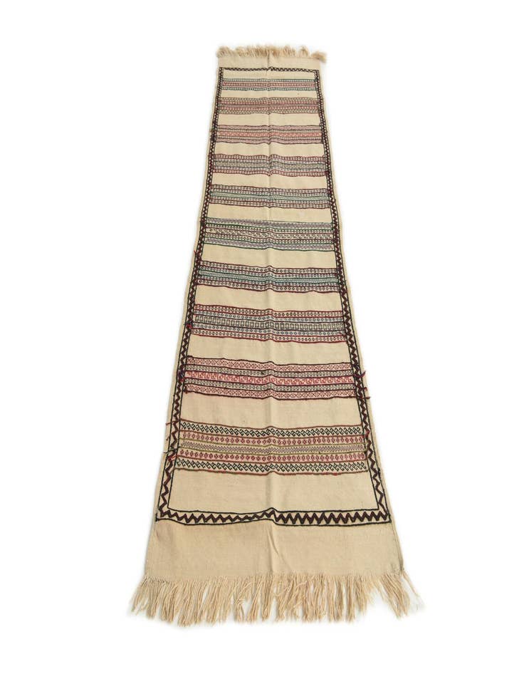 Detail image of 2' 5 x 8' 1  Hand Knotted Kilim Fars Persian Wool Runner Rug