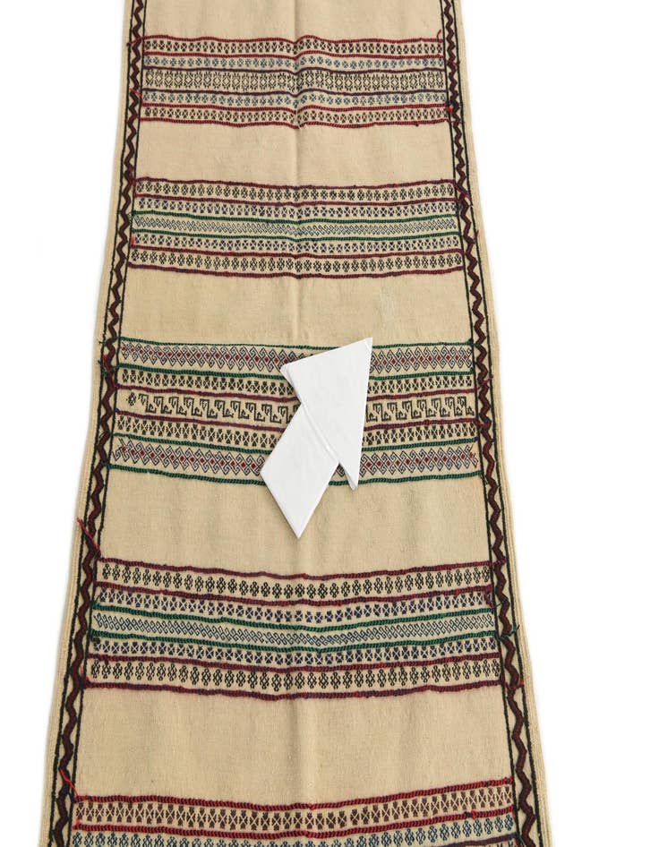 Detail image of 2' 5 x 8' 1  Hand Knotted Kilim Fars Persian Wool Runner Rug