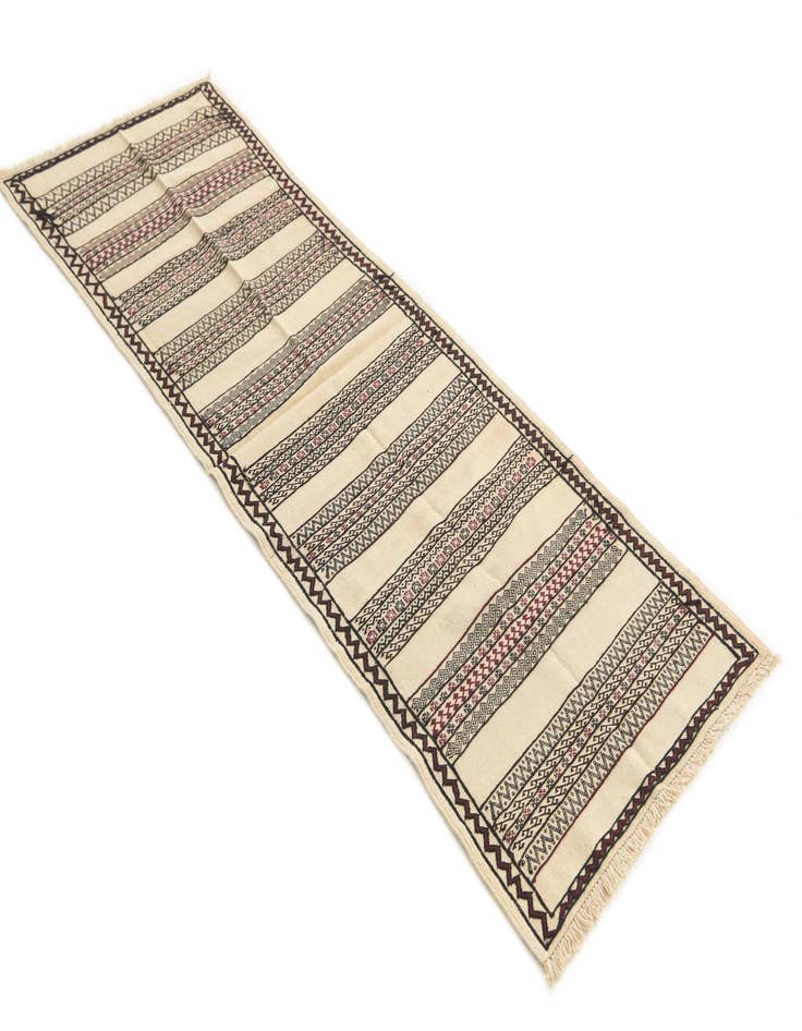 Detail image of 2' 3 x 6' 10 Hand Knotted Kilim Fars Persian Wool Runner Rug