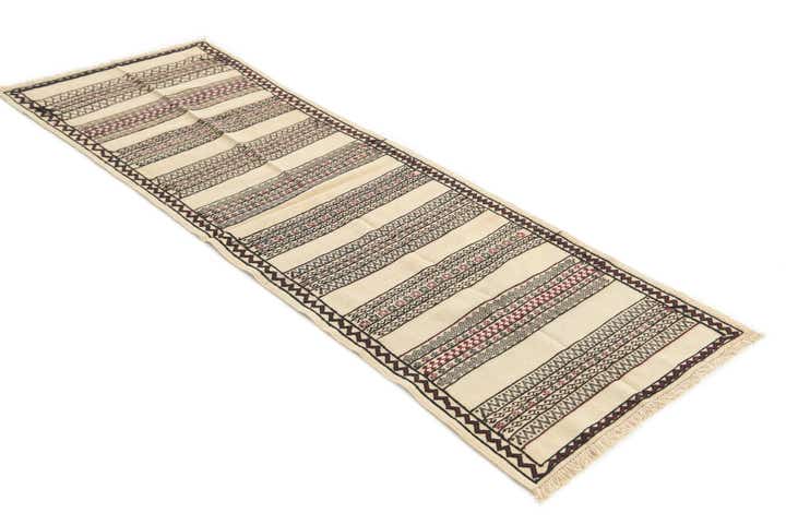 2' 3 x 6' 10 Hand Knotted Kilim Fars Persian Wool Runner Rug