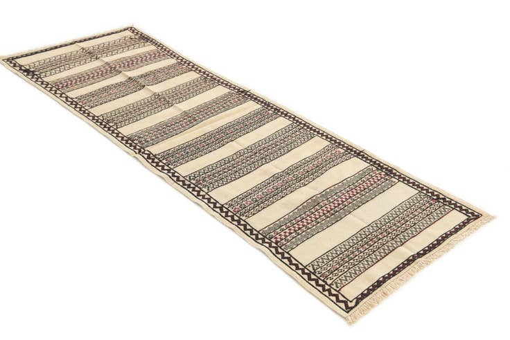 Detail image of 2' 3 x 6' 10 Hand Knotted Kilim Fars Persian Wool Runner Rug