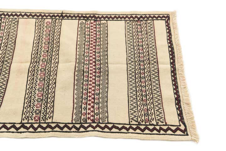 2' 3 x 6' 10 Hand Knotted Kilim Fars Persian Wool Runner Rug