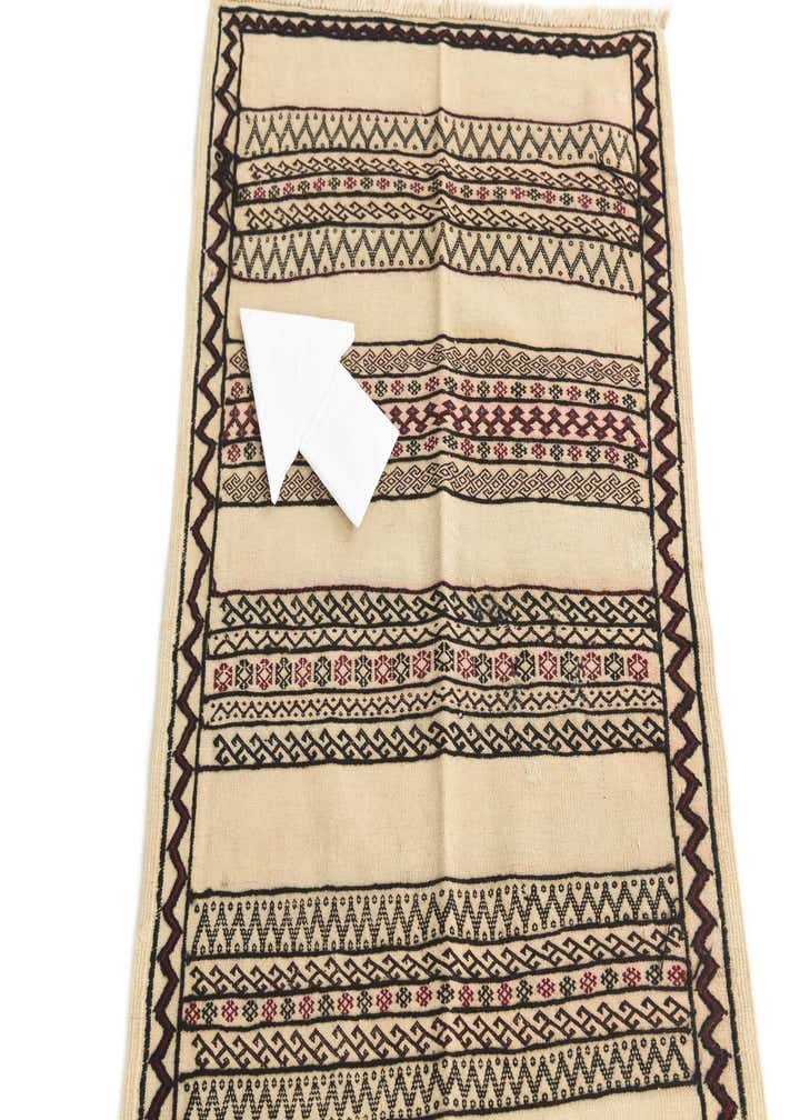 2' 3 x 6' 10 Hand Knotted Kilim Fars Persian Wool Runner Rug