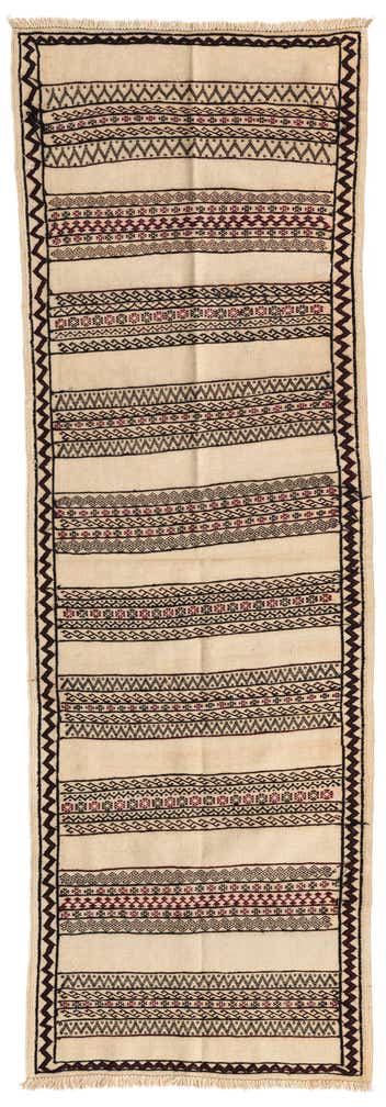 2' 3 x 6' 10 Hand Knotted Kilim Fars Persian Wool Runner Rug