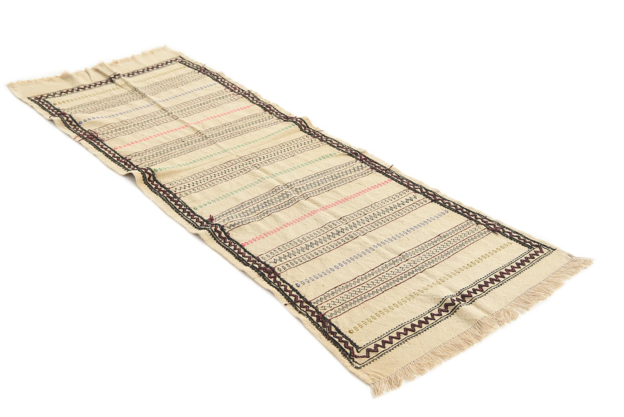 2' 5 x 6' 7 Hand Knotted Kilim Fars Persian Wool Runner Rug