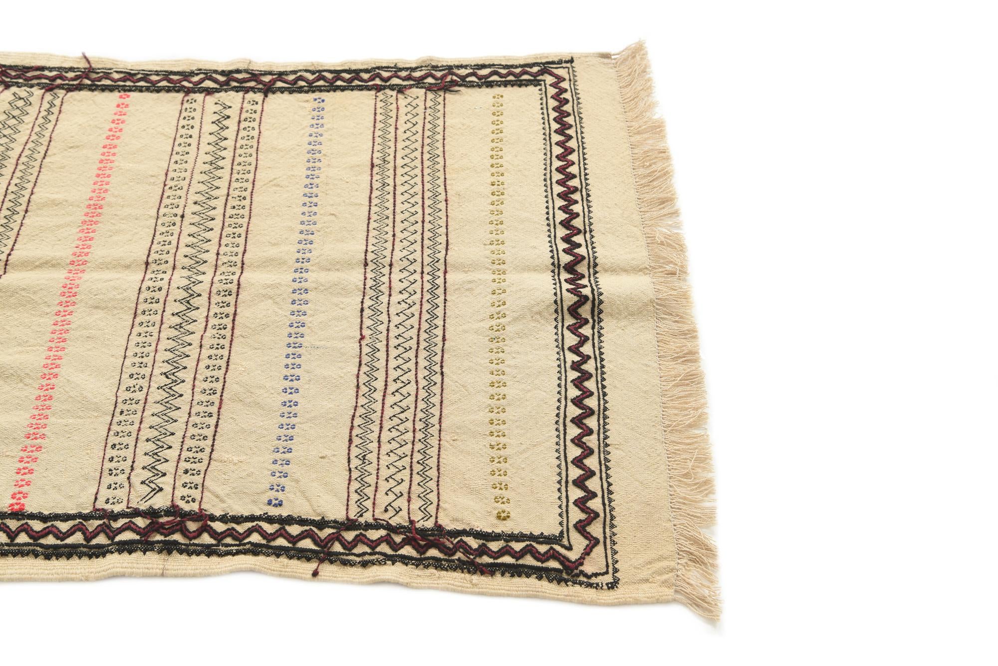 2' 5 x 6' 7 Hand Knotted Kilim Fars Persian Wool Runner Rug