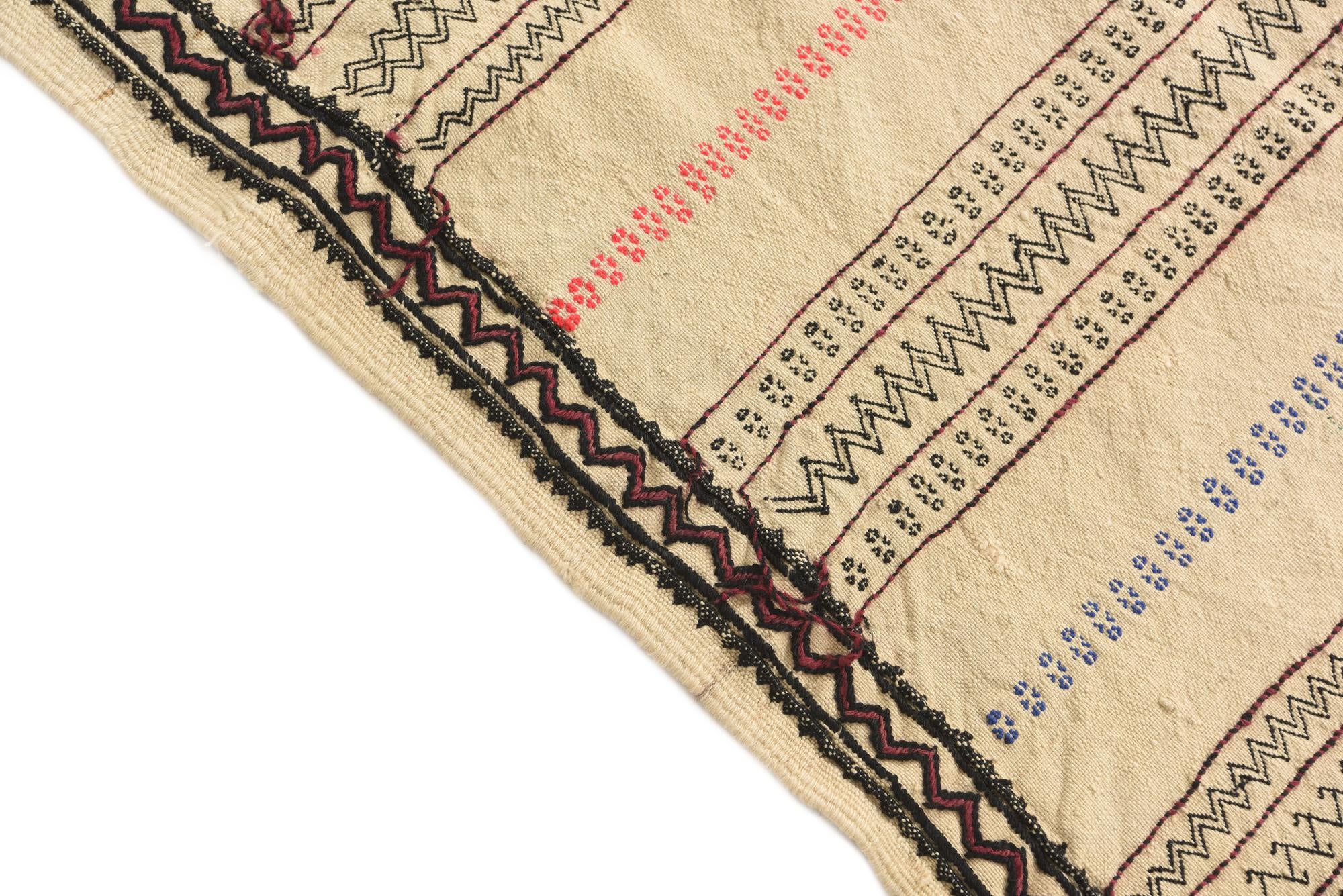 2' 5 x 6' 7 Hand Knotted Kilim Fars Persian Wool Runner Rug