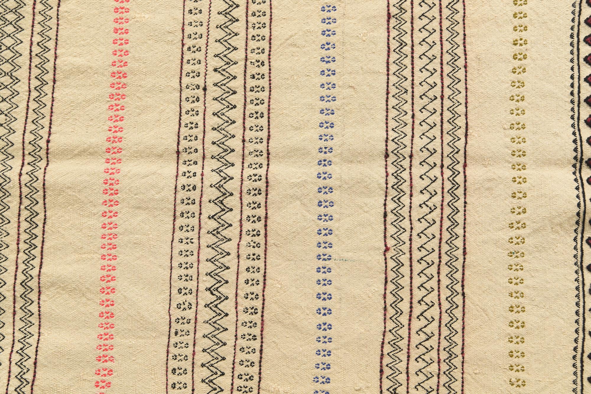 2' 5 x 6' 7 Hand Knotted Kilim Fars Persian Wool Runner Rug