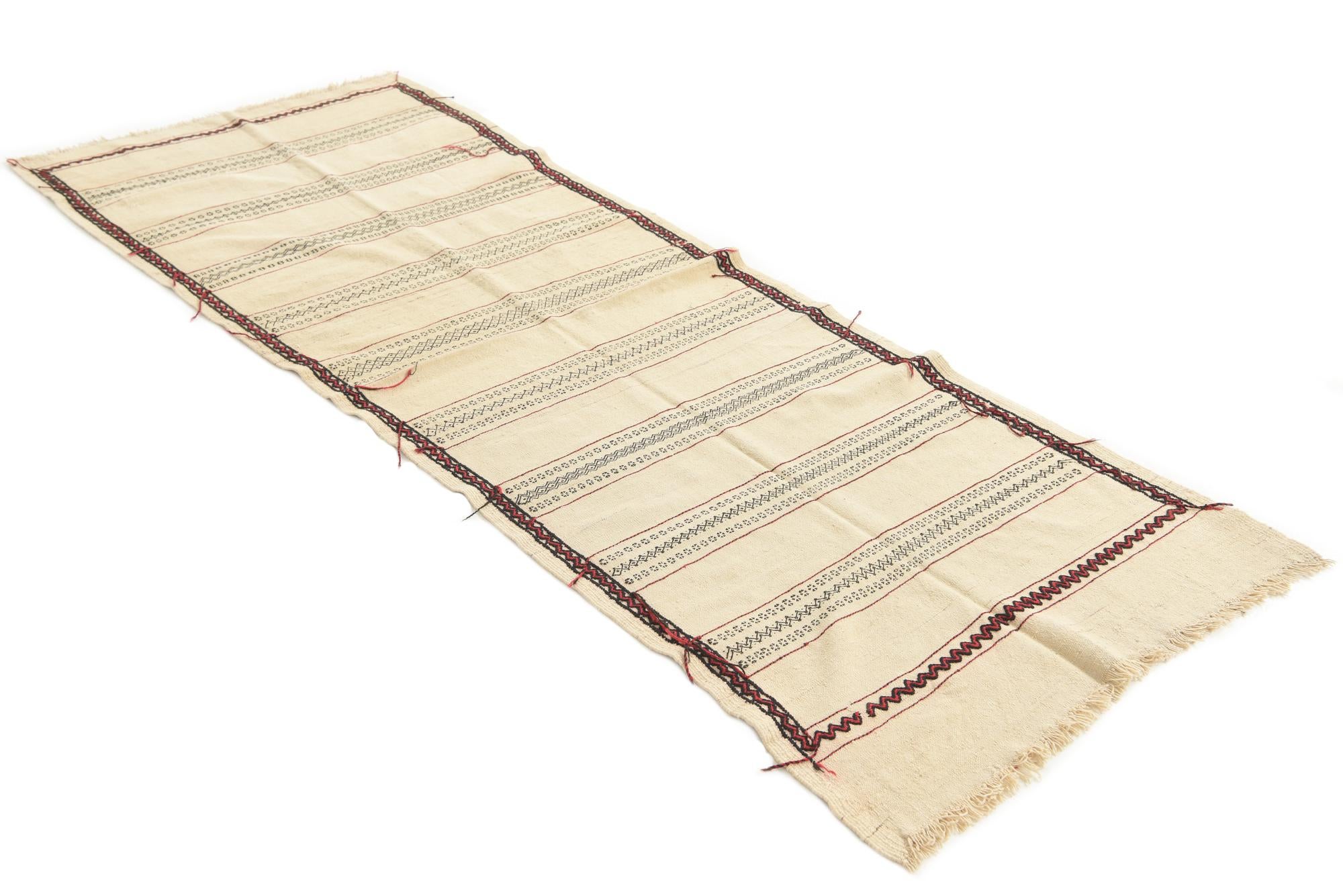 2' 9 x 7' 6 Hand Knotted Kilim Fars Persian Wool Runner Rug