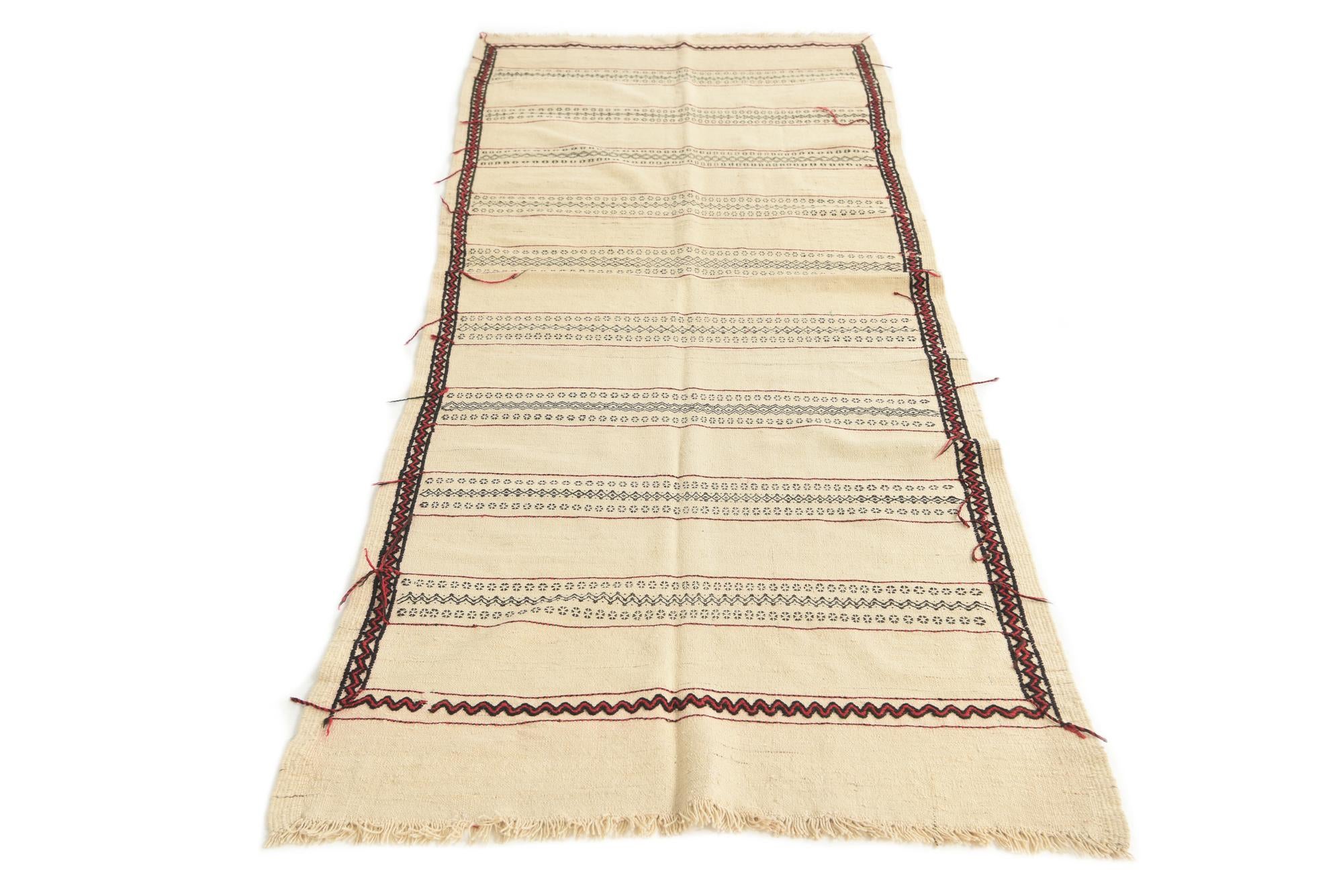 2' 9 x 7' 6 Hand Knotted Kilim Fars Persian Wool Runner Rug