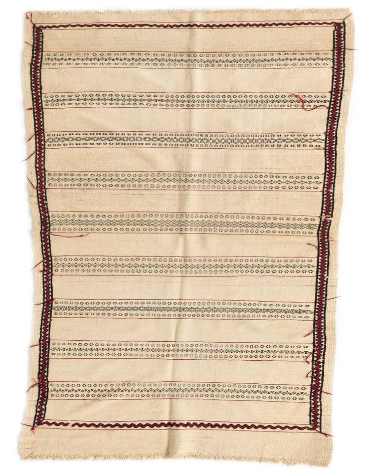Detail image of 2' 9 x 7' 6 Hand Knotted Kilim Fars Persian Wool Runner Rug