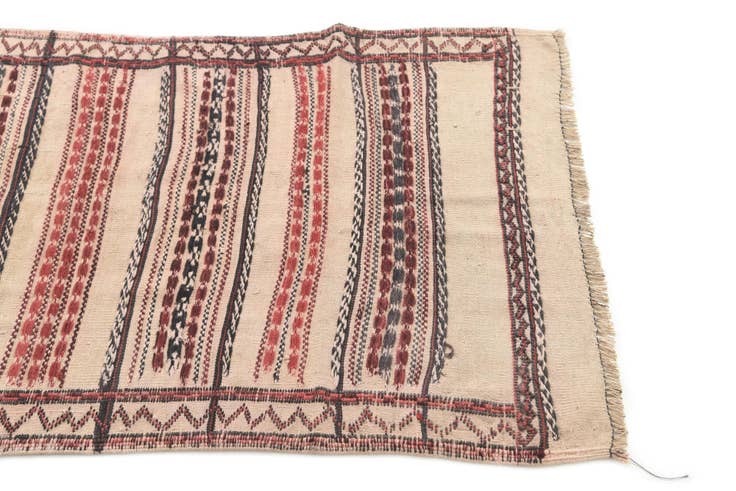 Detail image of 2' 4 x 9' 6 Hand Knotted Kilim Fars Persian Wool Runner Rug