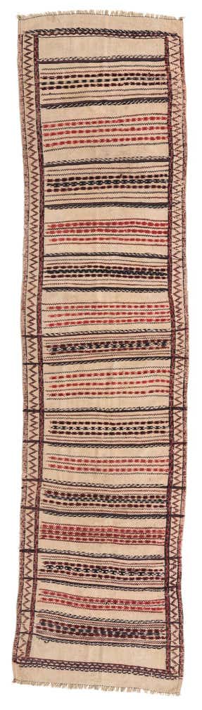 2' 4 x 9' 6 Hand Knotted Kilim Fars Persian Wool Runner Rug