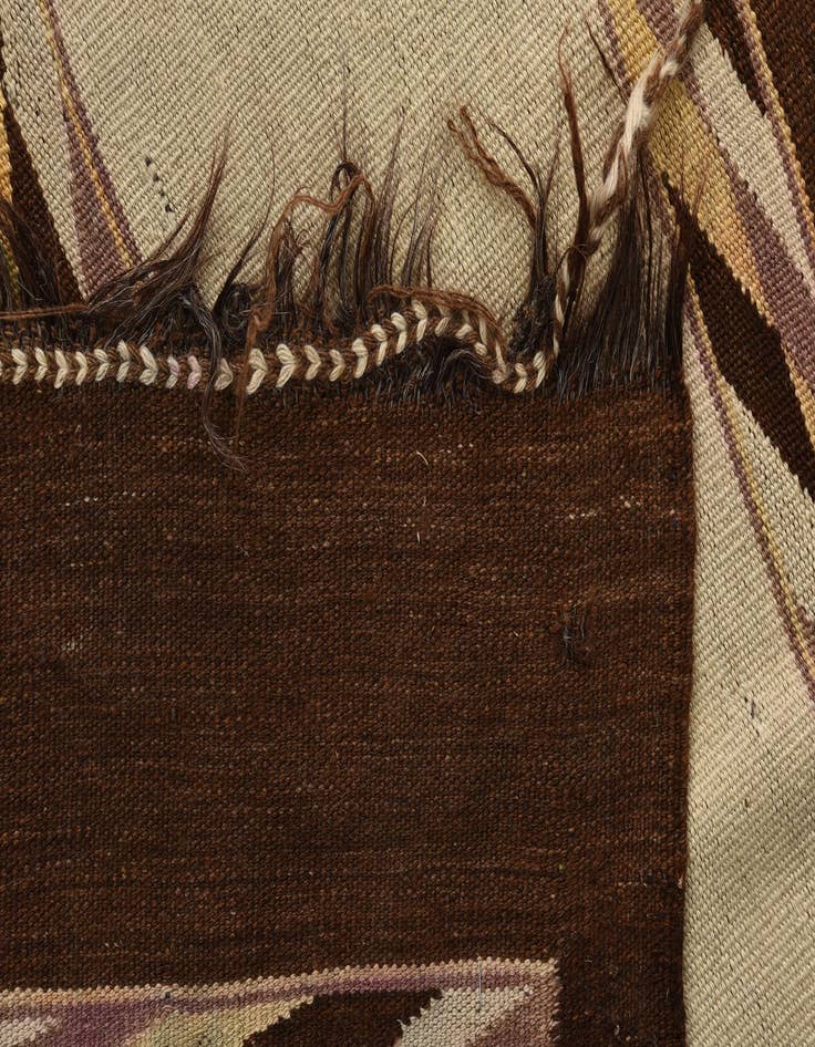 Detail image of 4' 10 x 14'  Hand Woven Kilim Fars Wool Runner Rug