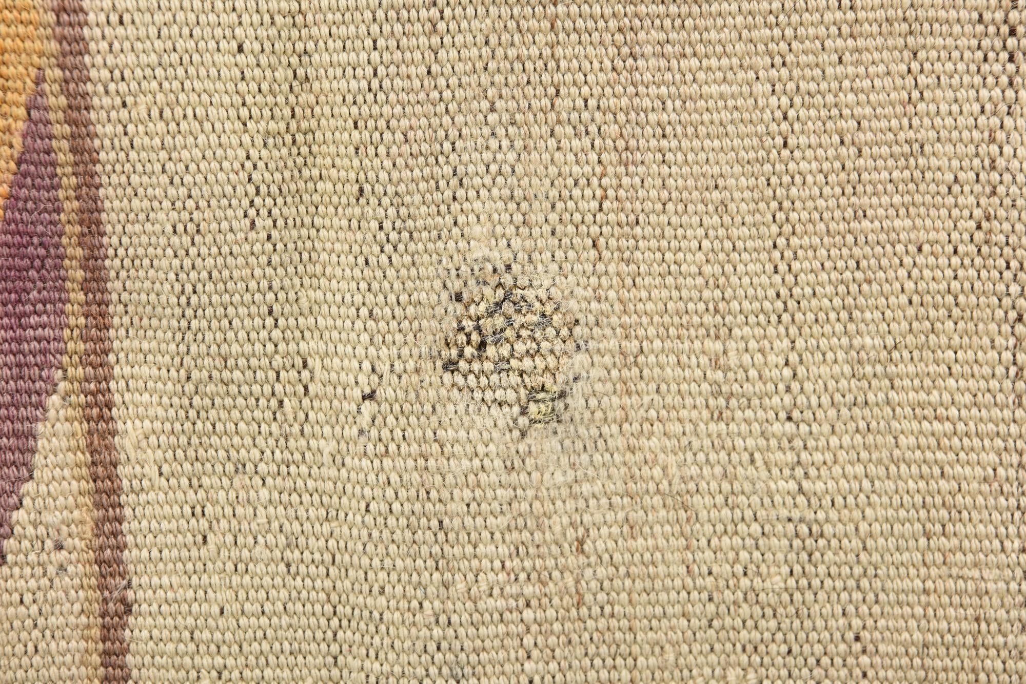 4' 10 x 14' Hand Woven Kilim Fars Wool Runner Rug