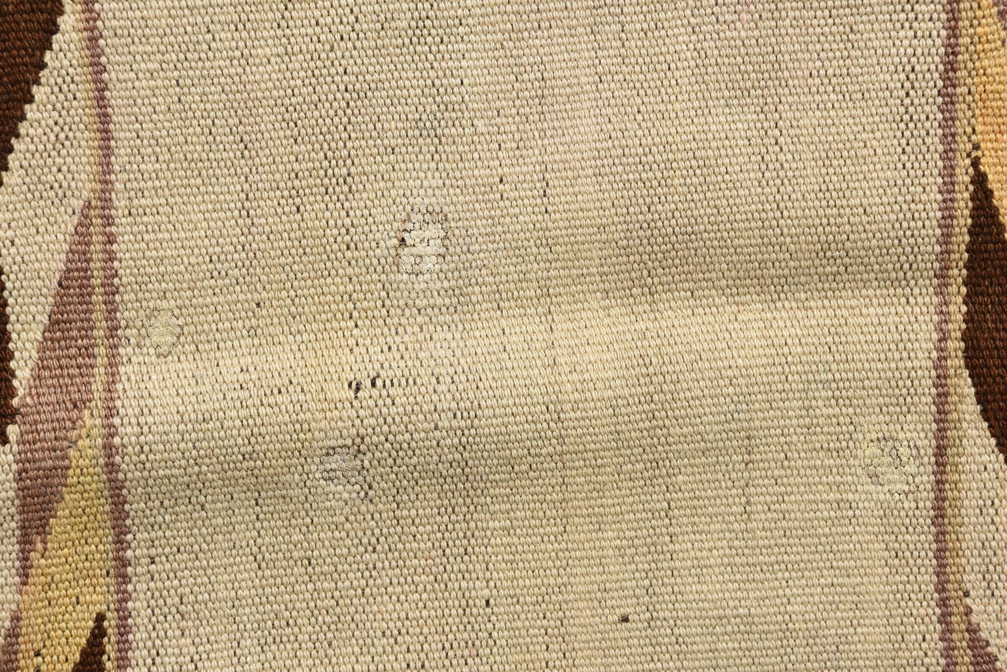 4' 10 x 14' Hand Woven Kilim Fars Wool Runner Rug