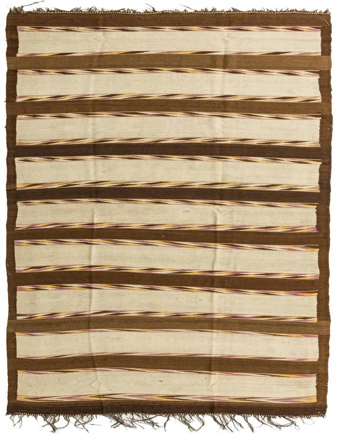 Detail image of 4' 10 x 14' Hand Woven Kilim Fars Wool Runner Rug