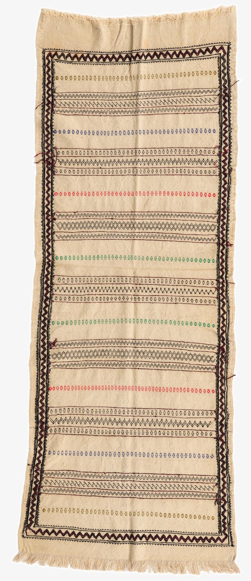 2' 5 x 6' 7  Hand Knotted Kilim Fars Persian Wool Runner Rug