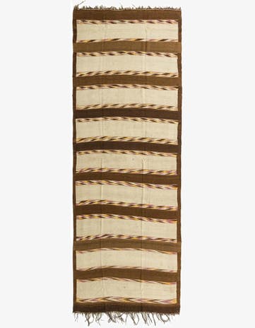 4' 10 x 14' Hand Woven Kilim Fars Wool Runner Rug