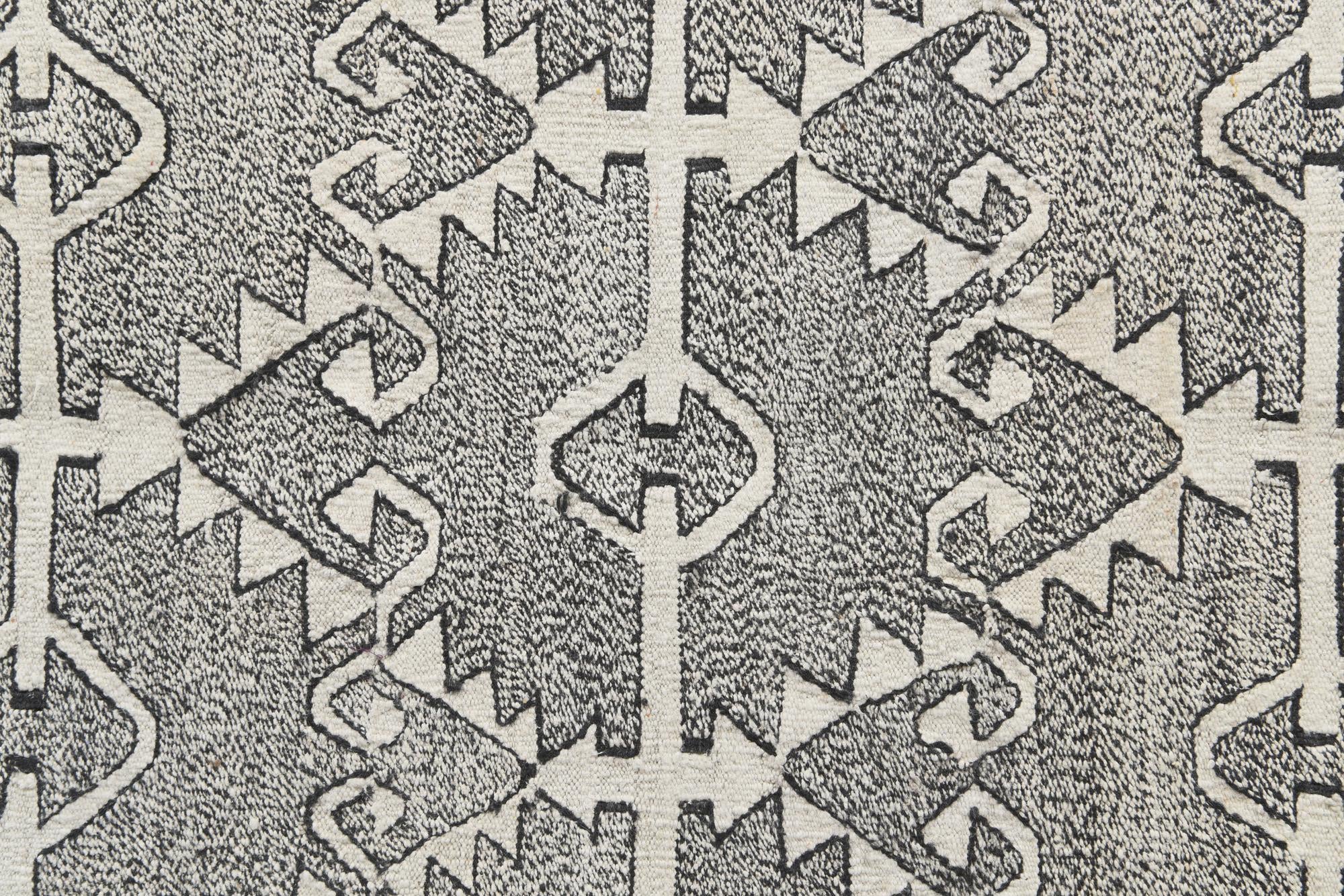 2' 6 x 9' 4 Hand Woven Kilim Modern Wool Runner Rug
