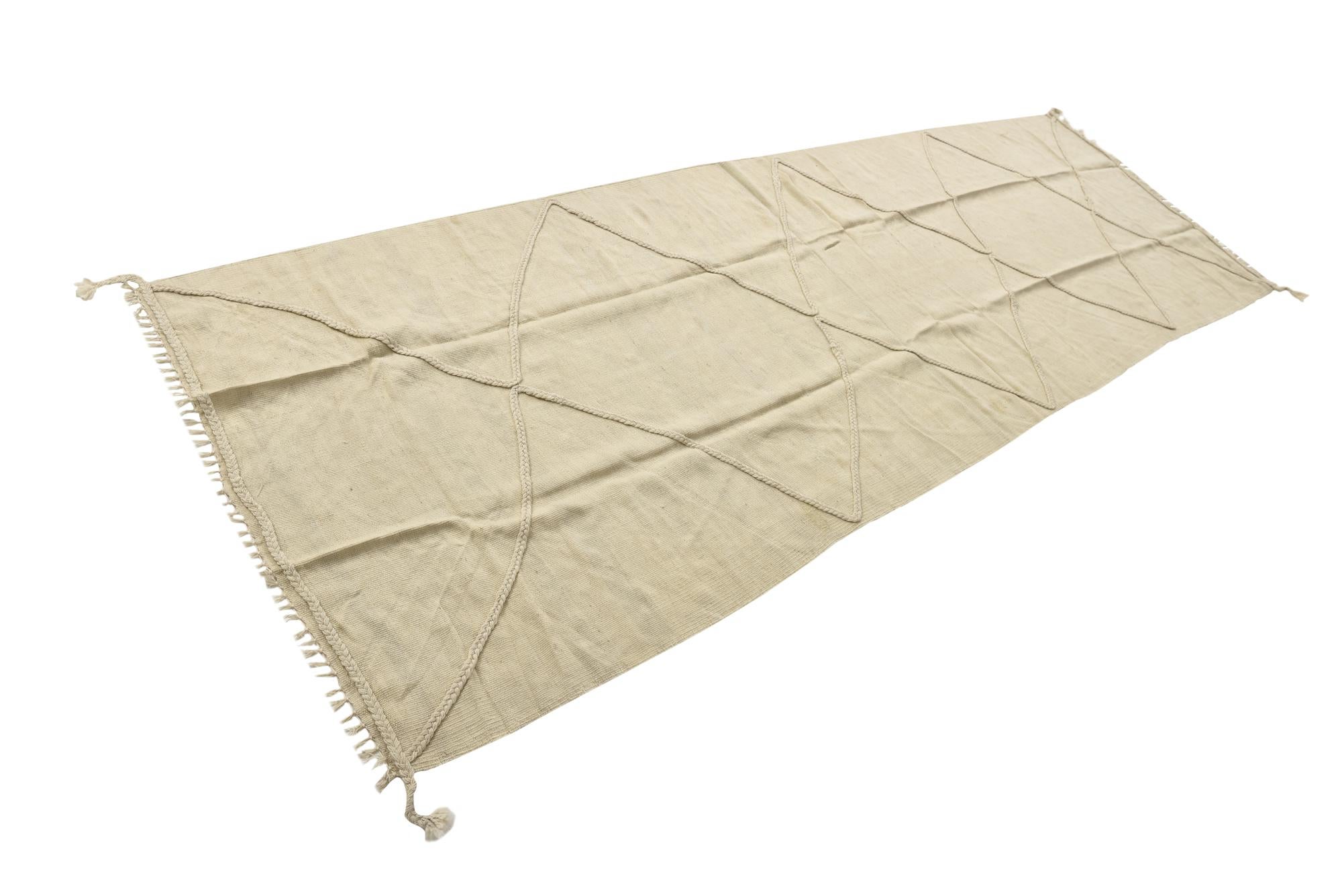 3' 6 x 10' 9 Hand Woven Kilim Modern Wool Runner Rug