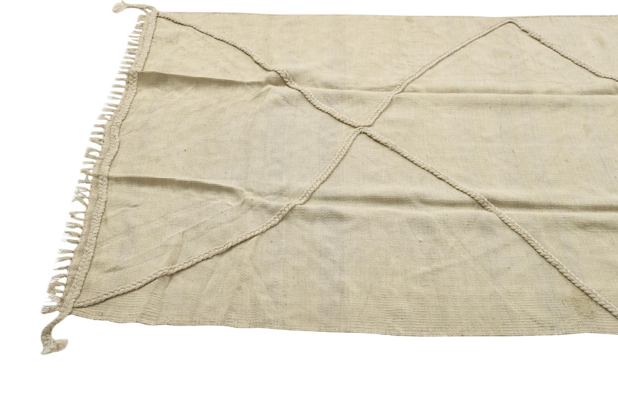 3' 6 x 10' 9 Hand Woven Kilim Modern Wool Runner Rug
