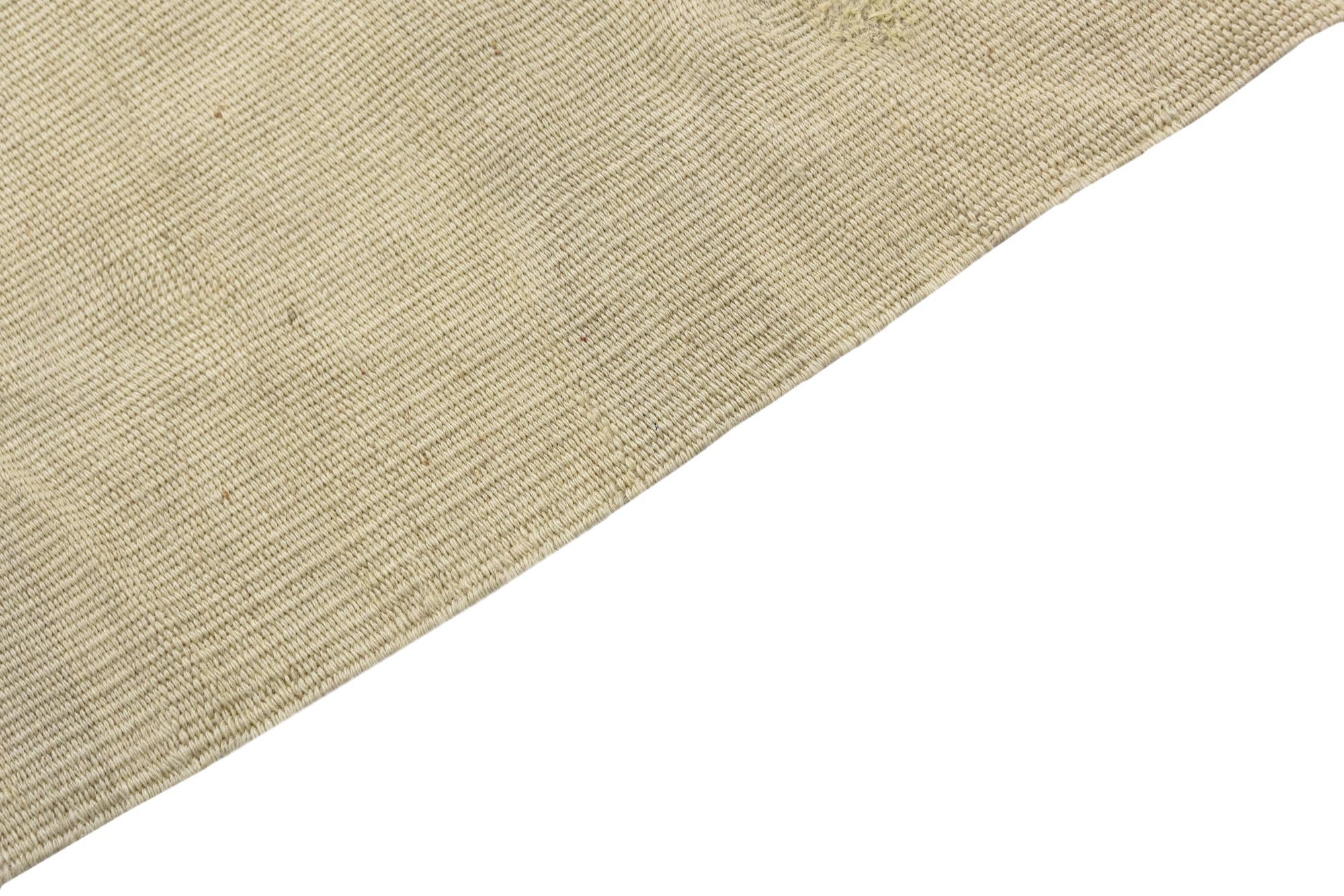 3' 6 x 10' 9 Hand Woven Kilim Modern Wool Runner Rug