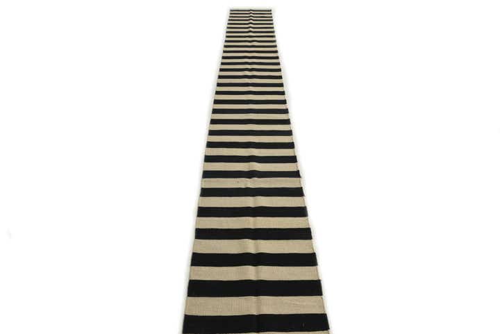 1' 9 x 14' 5 Hand Woven Kilim Modern Wool Runner Rug