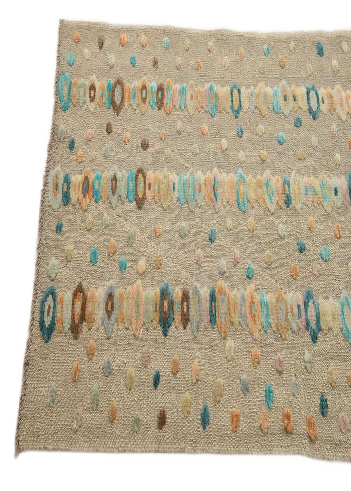 2' 8 x 12' 7 Hand Woven Kilim Modern Wool Runner Rug