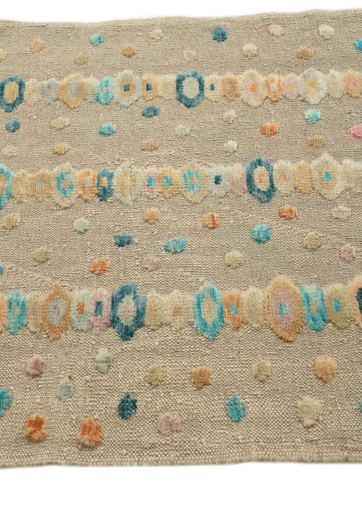 2' 8 x 12' 7 Hand Woven Kilim Modern Wool Runner Rug