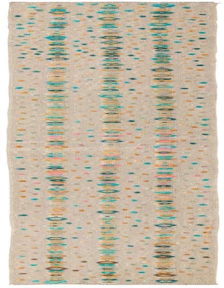 2' 8 x 12' 7 Hand Woven Kilim Modern Wool Runner Rug