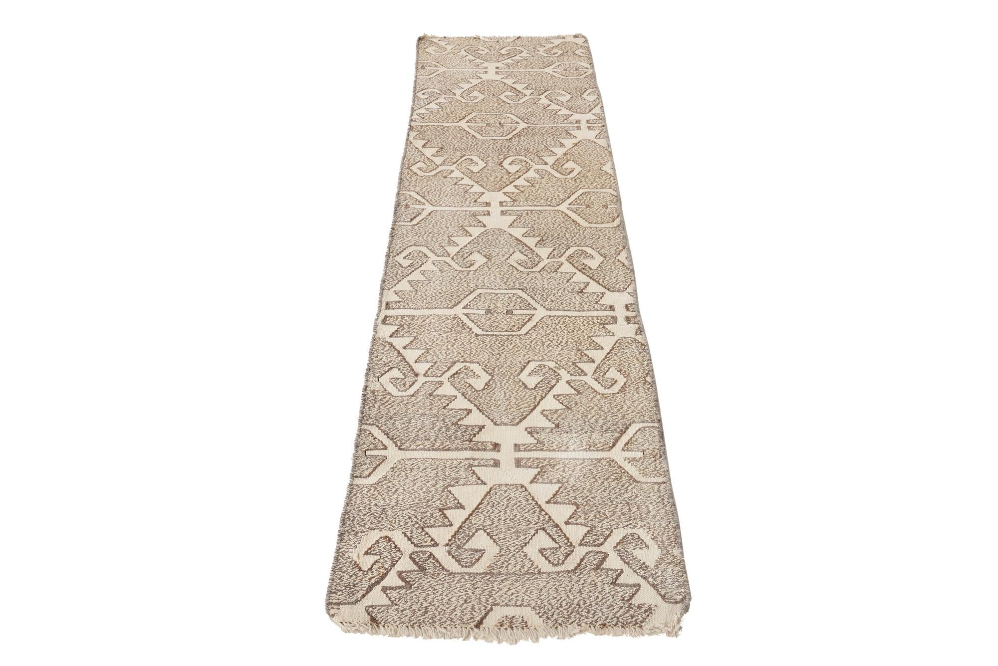 2' x 7' 5 Hand Woven Kilim Modern Wool Runner Rug